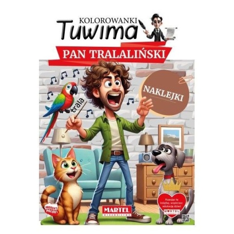 kolorowanki Tuwima z naklejkami Pan Tralaliński