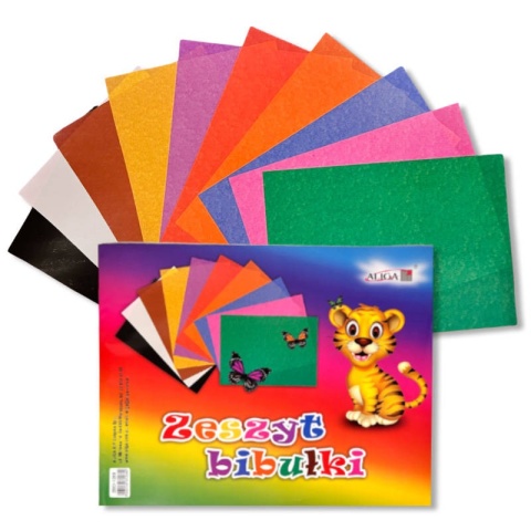 Bibuła gładka kolorowa A4 10 kartek 10 kolorów