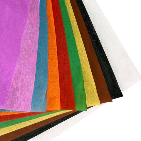 Bibuła gładka kolorowa A4 10 kartek 10 kolorów