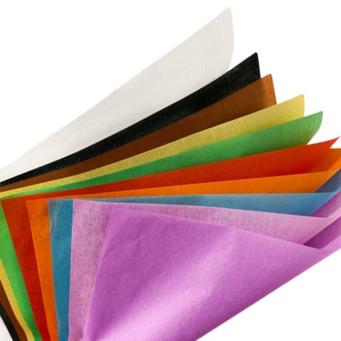 Bibuła gładka kolorowa A4 10 kartek 10 kolorów