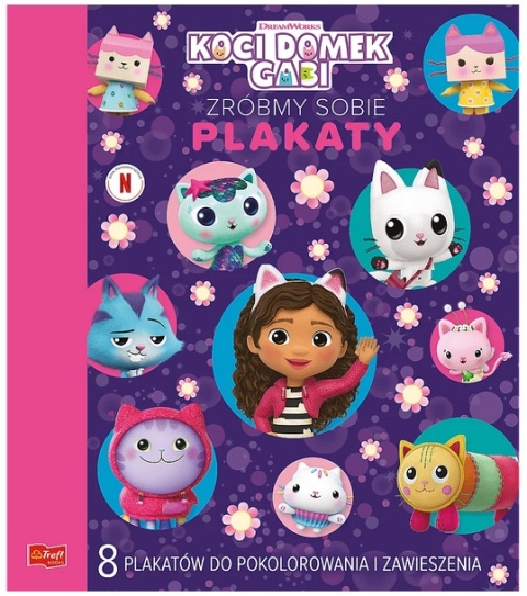 Zróbmy sobie plakaty. Koci Domek Gabi kolorowanka