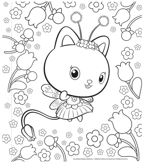 Zróbmy sobie plakaty. Koci Domek Gabi kolorowanka