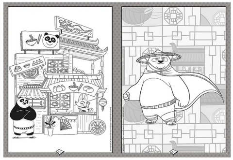 Kung Fu Panda Kolorowanka Malbuch Colouring book