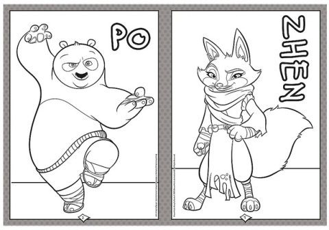 Kung Fu Panda Kolorowanka Malbuch Colouring book