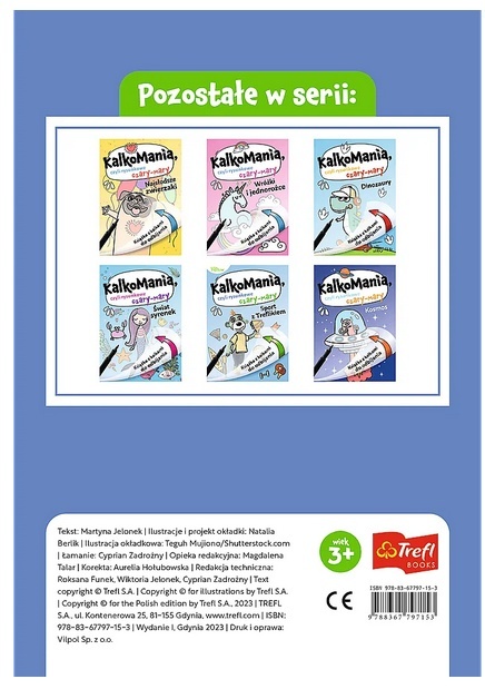 Książka dla dzieci Dzikie zwierzęta. Kalkomania z kalkami do odbijania