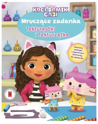 KOCI DOMEK GABI mruczące zadanka kolorowanka naklejki rebusy zadania