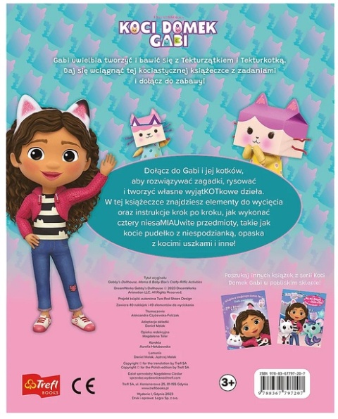 KOCI DOMEK GABI mruczące zadanka kolorowanka naklejki rebusy zadania