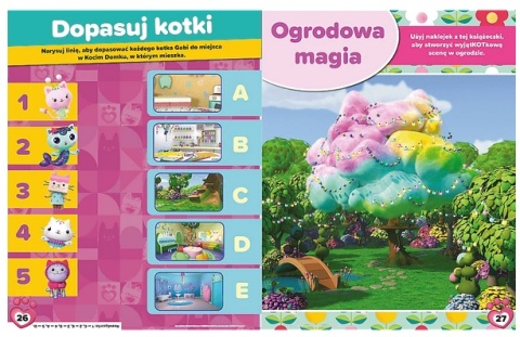 Książka aktywizująca Koci Domek Gabi. 300 naklejek