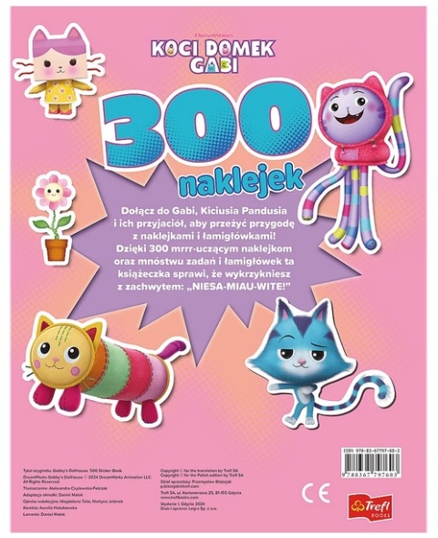 Książka aktywizująca Koci Domek Gabi. 300 naklejek
