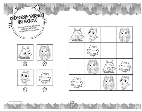 Koci Domek Gabi gigantyczny notes za zadaniami kolorowanka naklejki