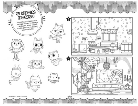 Koci Domek Gabi gigantyczny notes za zadaniami kolorowanka naklejki