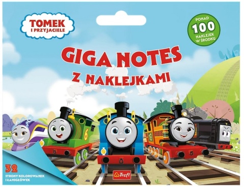 Tomek i przyjaciele gigantyczny notes za zadaniami kolorowanka naklejki