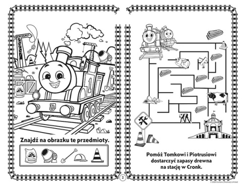Tomek i przyjaciele gigantyczny notes za zadaniami kolorowanka naklejki