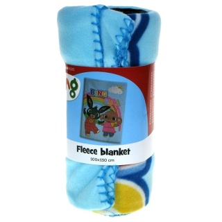 Kocyk koc polarowy dziecięcy Królik Bing Sula tęcza 100x150 cm