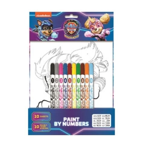 Kolorowanka malowanie po numerach + pisaki Psi Patrol Wielki film