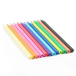 Kredki ołówkowe serduszka intensywne kolory 12 kolorów KIDEA