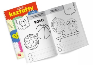 Poznaję kształty kolorowanka z naklejkami szlaczki