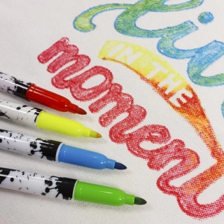 Markery pisaki Kidea do tkanin i obuwia 5 kolorów