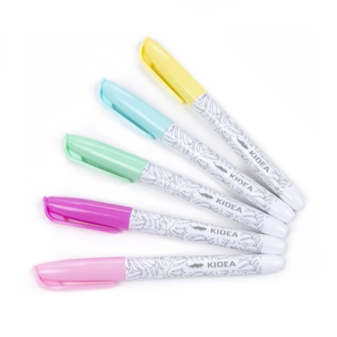 Markery pisaki Kidea do tkanin obuwia 5 SZT PASTEL