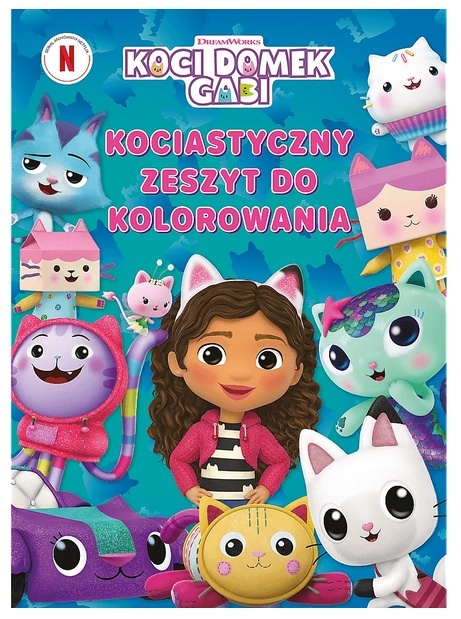 Książka aktywizująca Koci Domek Gabi. Kociastyczny zeszyt do kolorowania