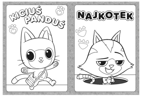 Książka aktywizująca Koci Domek Gabi. Kociastyczny zeszyt do kolorowania