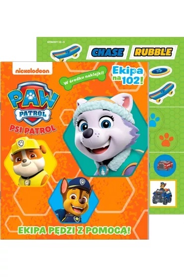 Pędzimy z pomocą! Ekipa na 102! Psi Patrol zadania z naklejkami