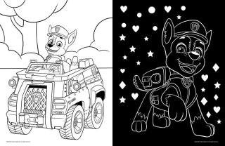 PSI PATROL Neon moc koloru kolorowanka wyklejanka 500 naklejek