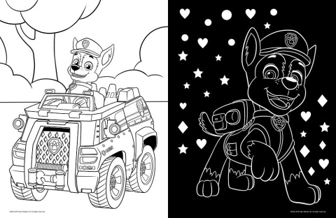 PSI PATROL Neon moc koloru kolorowanka wyklejanka 500 naklejek