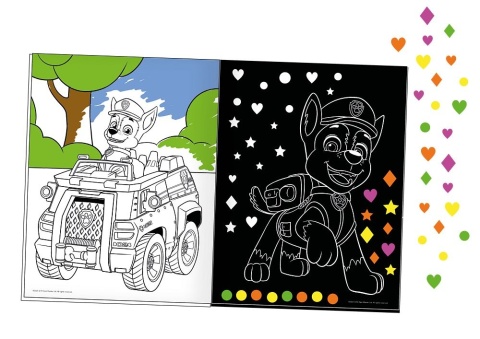 PSI PATROL Neon moc koloru kolorowanka wyklejanka 500 naklejek