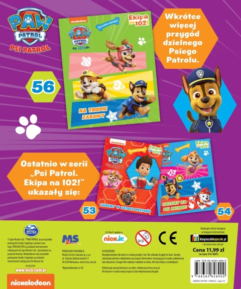Psi Patrol. Ekipa na 102! 55. Fantastyczne pieski zadania z naklejkami