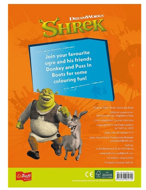 Shrek Kolorowanka Malbuch Colouring book