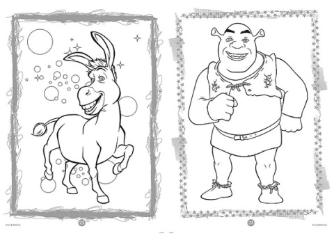 Shrek Kolorowanka Malbuch Colouring book