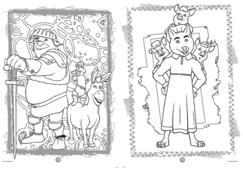 Shrek Kolorowanka Malbuch Colouring book