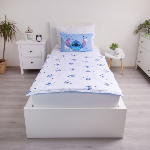 Pościel bawełniana komplet dwustronna 100x135 + 40x60 Lilo i Stitch Chmurka