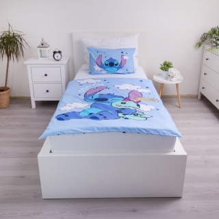 Pościel bawełniana komplet dwustronna 100x135 + 40x60 Lilo i Stitch Chmurka