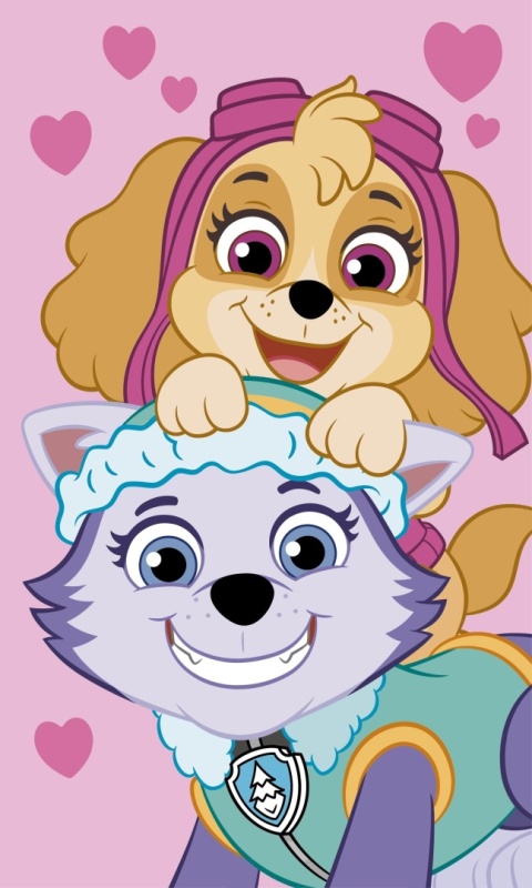 Ręcznik do rąk i twarzy przedszkola z zawieszką Psi Patol Skye 30X50