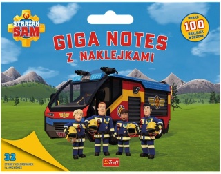 Strażak Sam gigantyczny notes za zadaniami kolorowanka naklejki