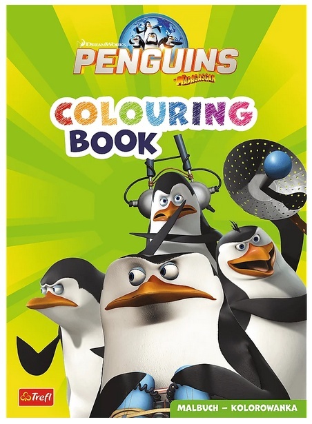 Pingwiny z Madagaskaru Kolorowanka Malbuch Colouring book