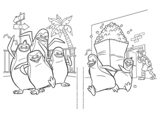 Pingwiny z Madagaskaru Kolorowanka Malbuch Colouring book