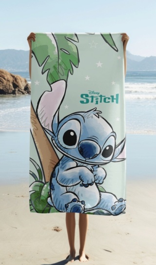 Stitch Ręcznik kąpielowy plażowy szybkoschnący Stich Tropical 70x140
