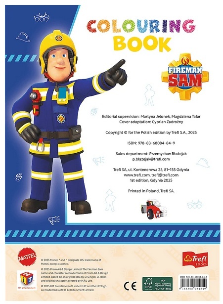 Strażak Sam kolorowanka Colouring book