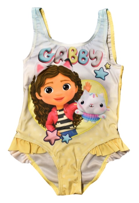 Strój kąpielowy dziecięcy jednoczęściowy KOCI DOMEK GABI na basen 104/110