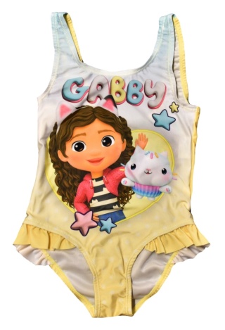 Strój kąpielowy dziecięcy jednoczęściowy KOCI DOMEK GABI na basen 116/122