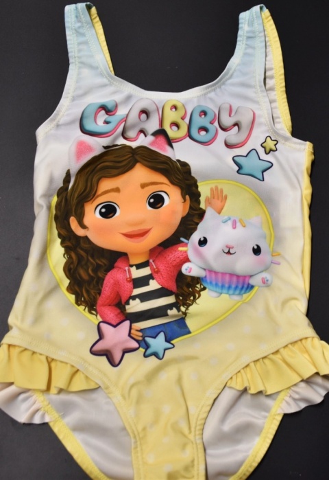 Strój kąpielowy dziecięcy jednoczęściowy KOCI DOMEK GABI na basen 116/122