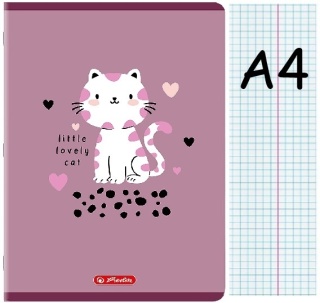 Zeszyt A4 w kratkę 32 kotel różowy Herlitz