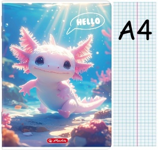 Zeszyt A4 w kratkę 32 aksolot ocean Herlitz