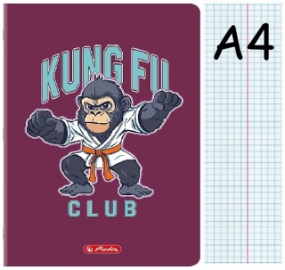Zeszyt A4 w kratkę 32 Kung fu goryl Herlitz