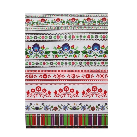 blok z motywami Polska flaga ludowe kwiaty stroje A4 15ark. 80g 30 wzorów