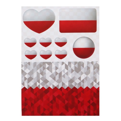 blok z motywami Polska flaga ludowe kwiaty stroje A4 15ark. 80g 30 wzorów