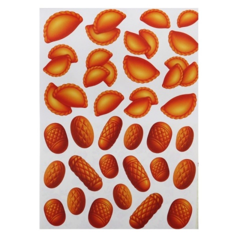 blok z motywami Polska flaga ludowe kwiaty stroje A4 15ark. 80g 30 wzorów